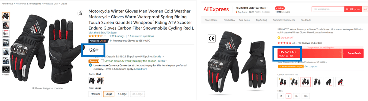 amazon-vs-aliexpress-product-cost
